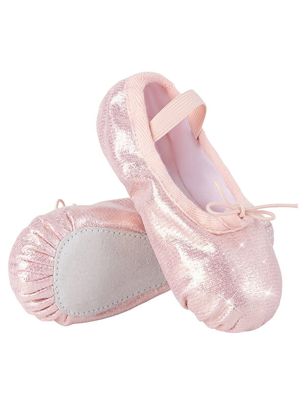 Girls Glitter Ballet Dance Shoes
